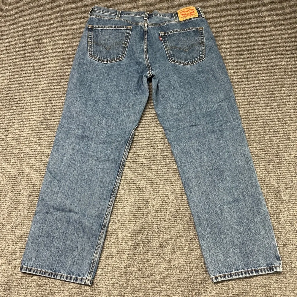 Levis 550 Relaxed Fit Mens Jeans 38x32 Medium Wash Blue 100% Cotton Denim